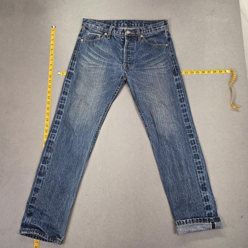 The Hi Speed Jeans Womens Selvedge Medium Wash Straight Whiskers Fits‎ 30x29
